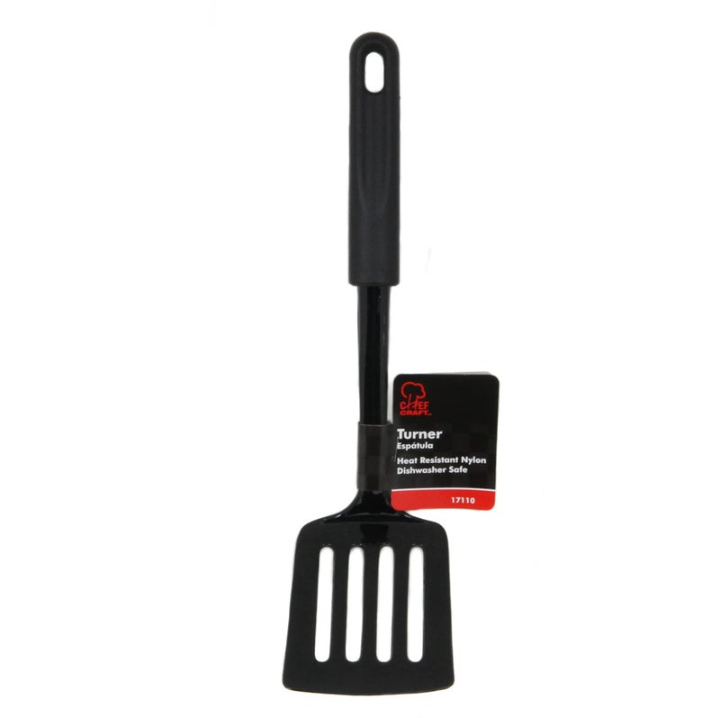 Chef Craft 17110 Basic Nylon Spatula/Turner, 11.5 inch, Black - Image 2